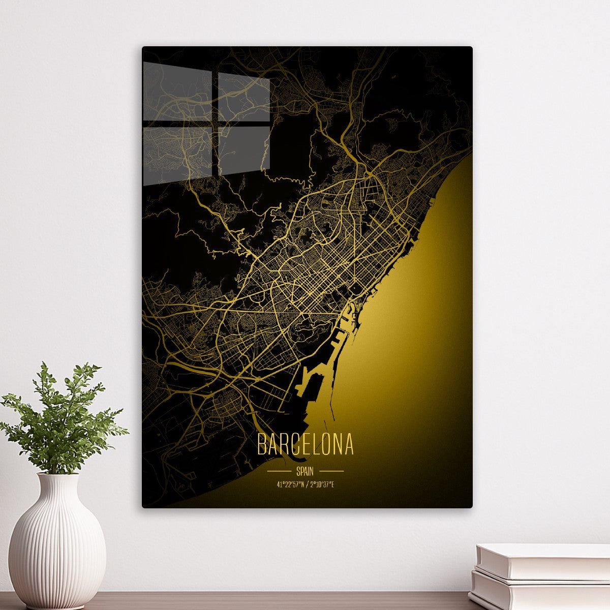 Barcelona Lights City Map
