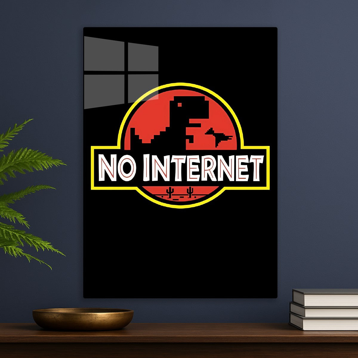 No Internet Dino Logo