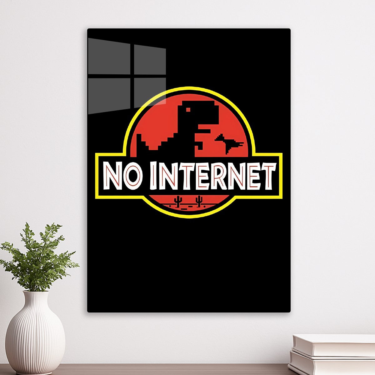 No Internet Dino Logo