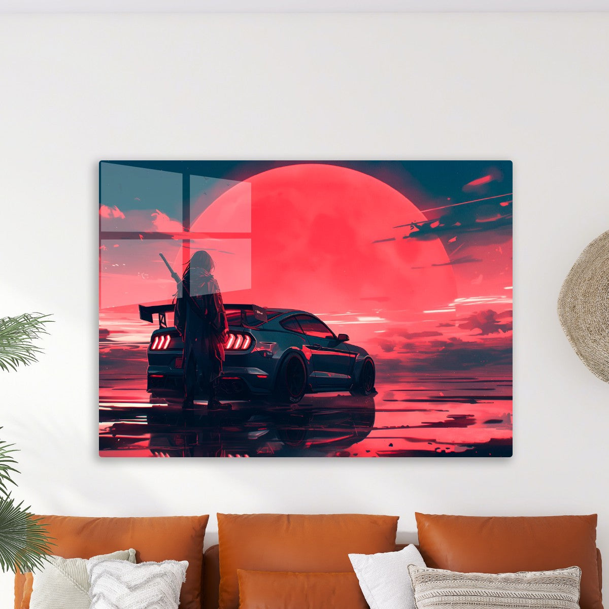 Mustang at Red Sunset