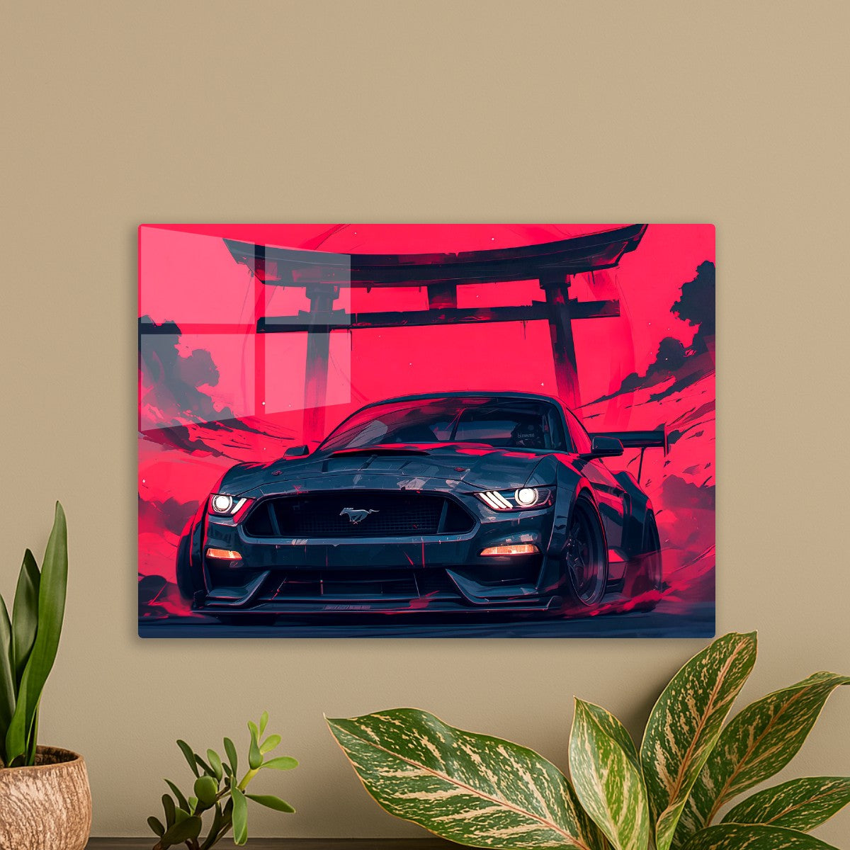 Ford Mustang under Torii Gate