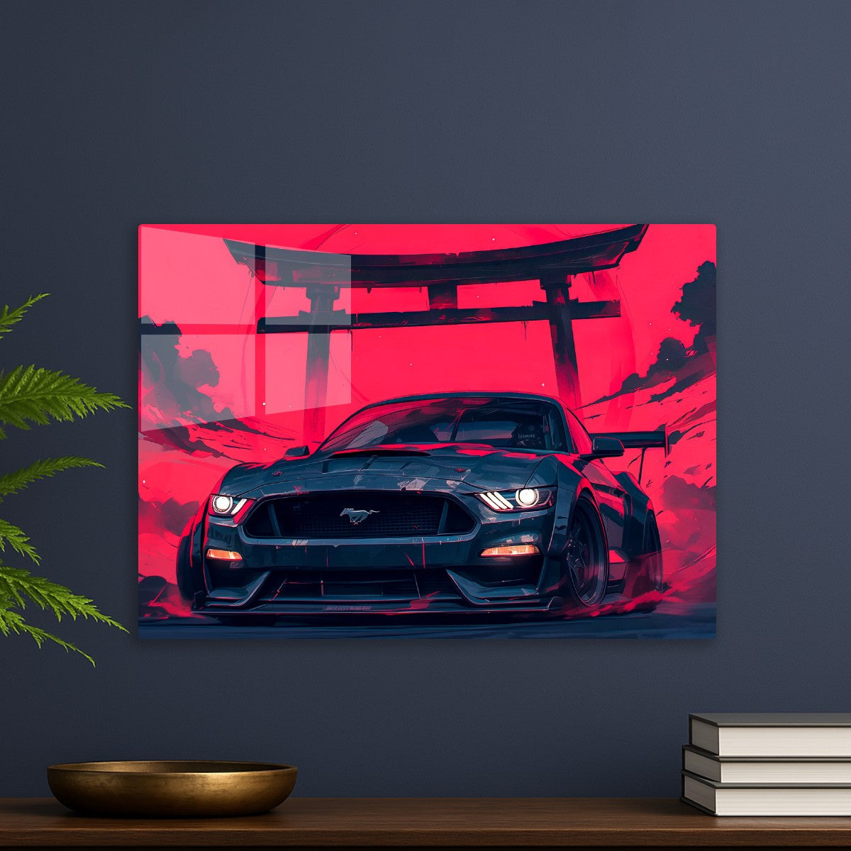 Ford Mustang under Torii Gate