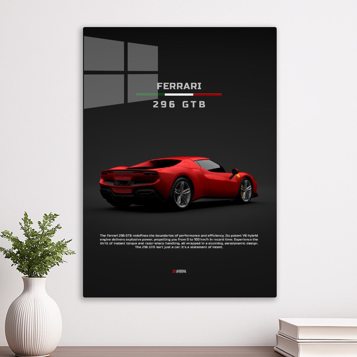 2021 Ferrari 296 GTB Back Red 