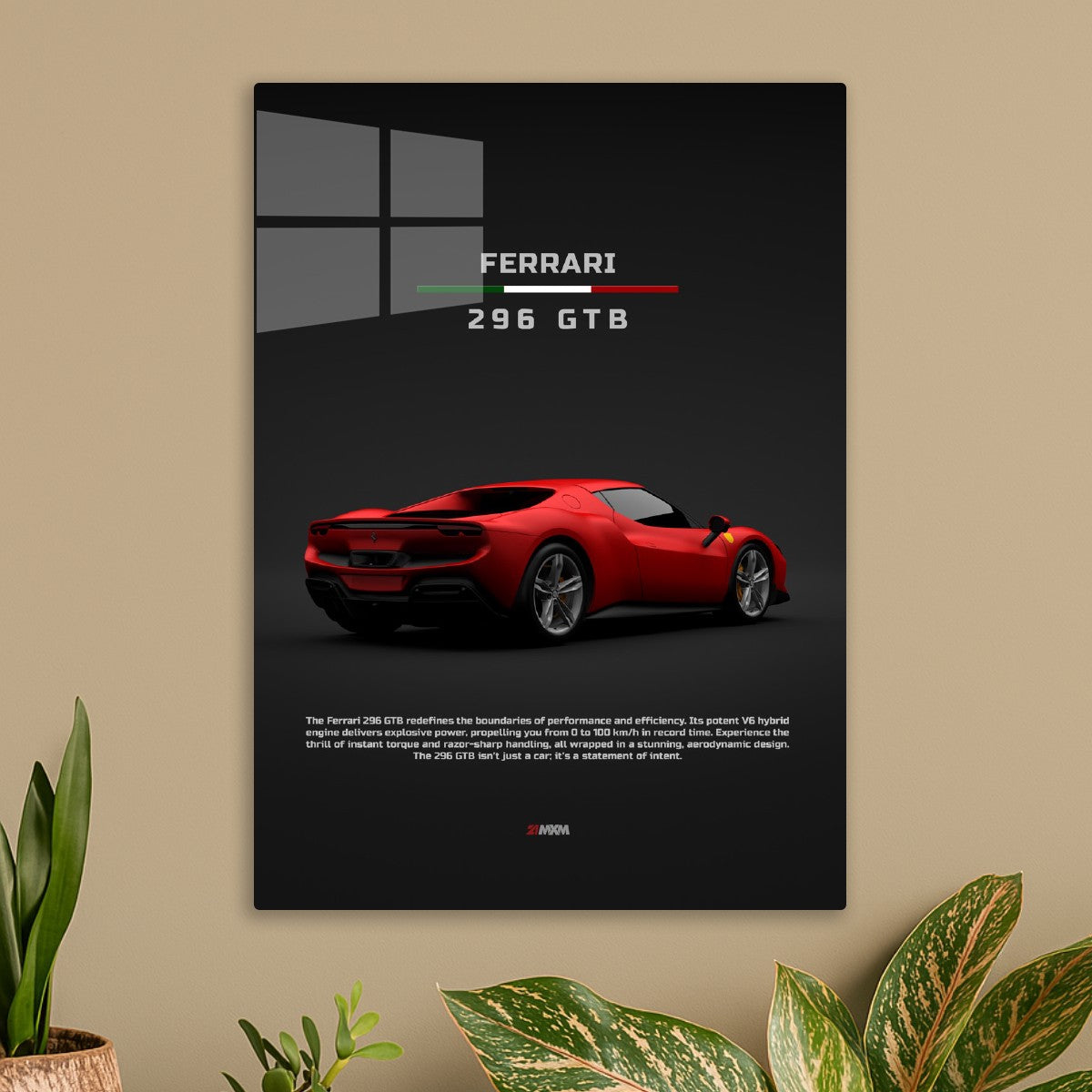 2021 Ferrari 296 GTB Back Red 
