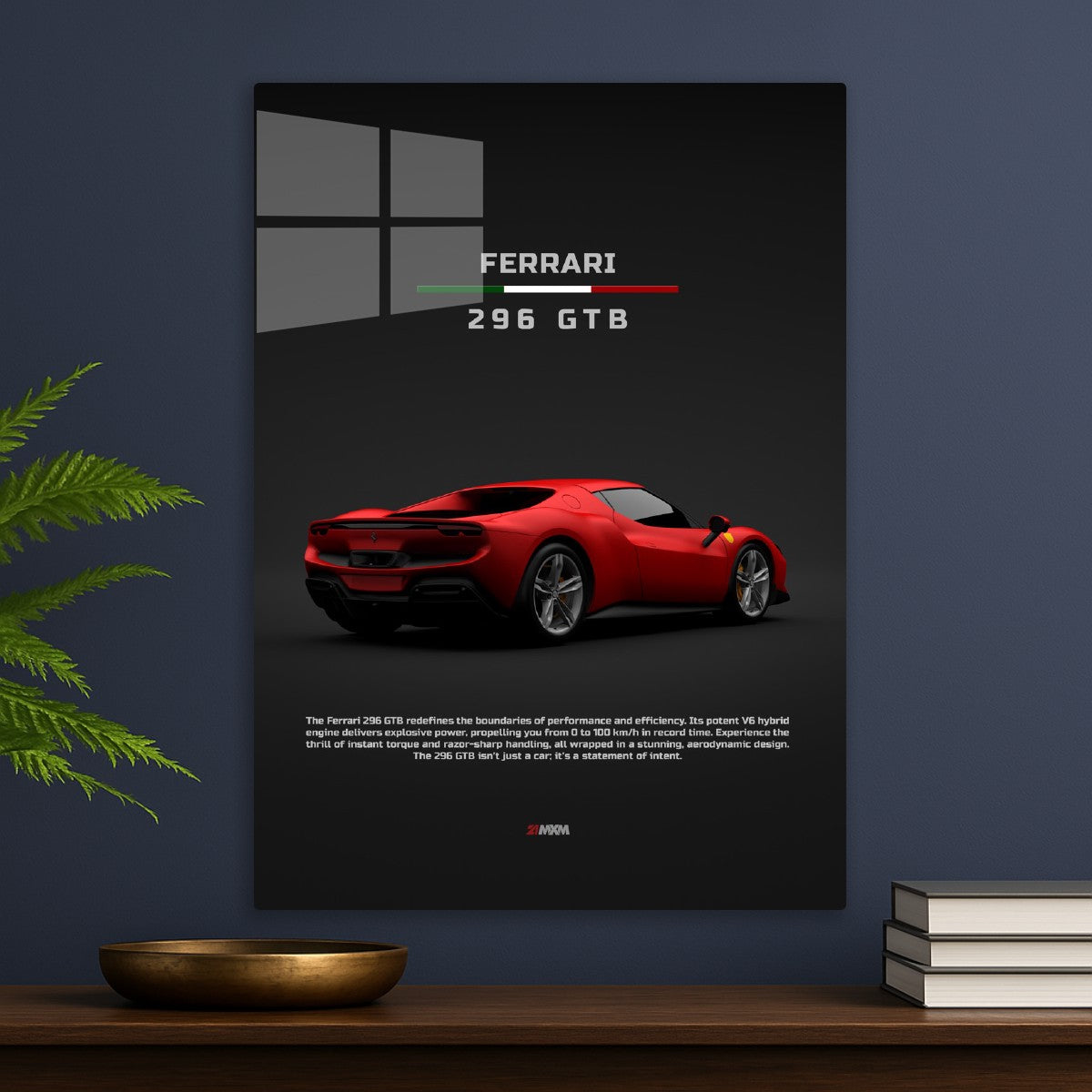 2021 Ferrari 296 GTB Back Red 