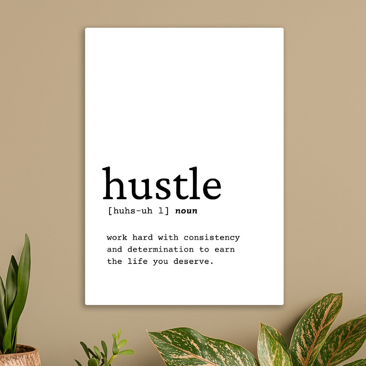 Hustle definition white background