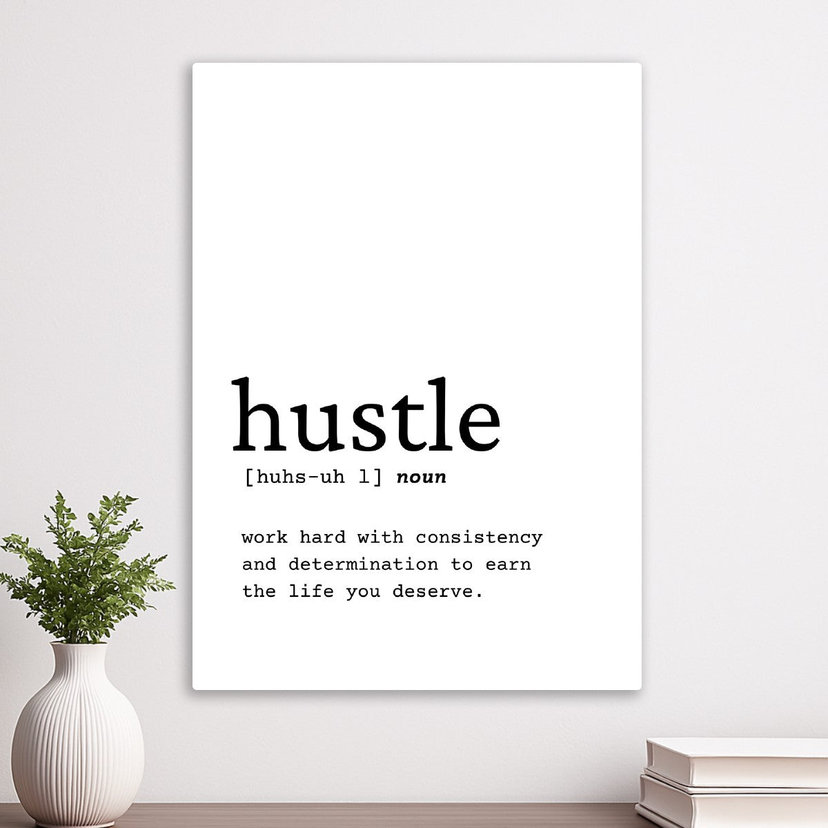 Hustle definition white background