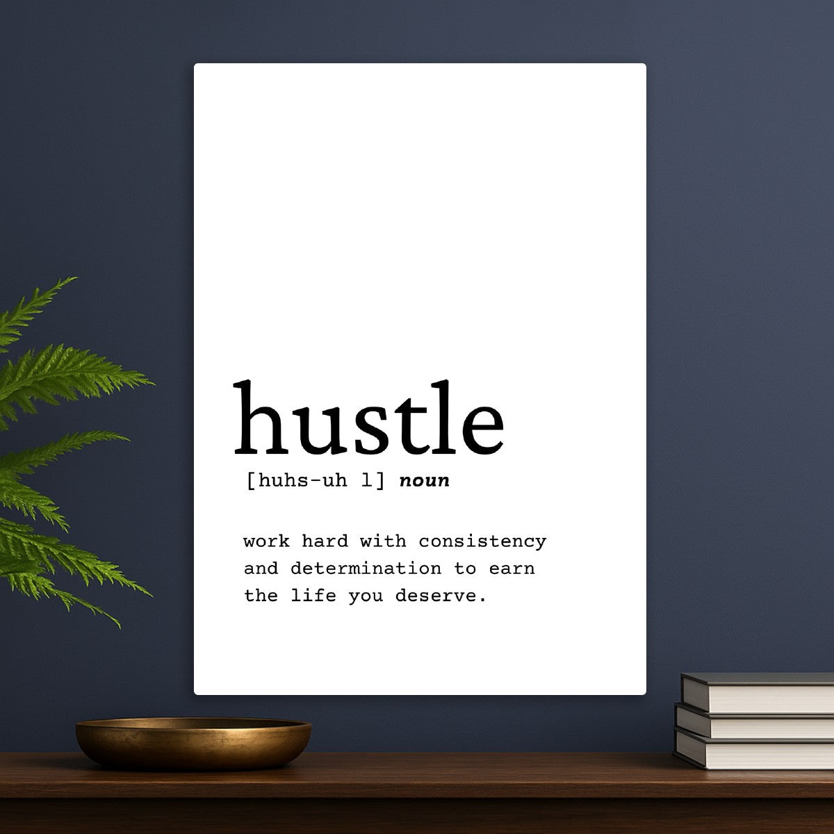 Hustle definition white background