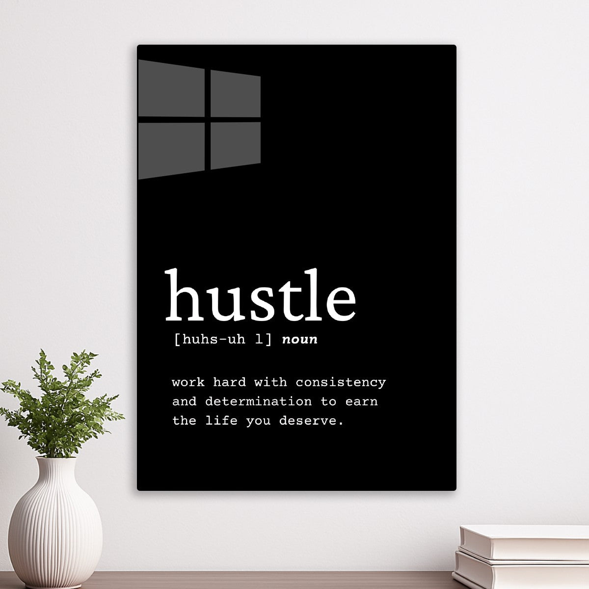 hustle definition black background