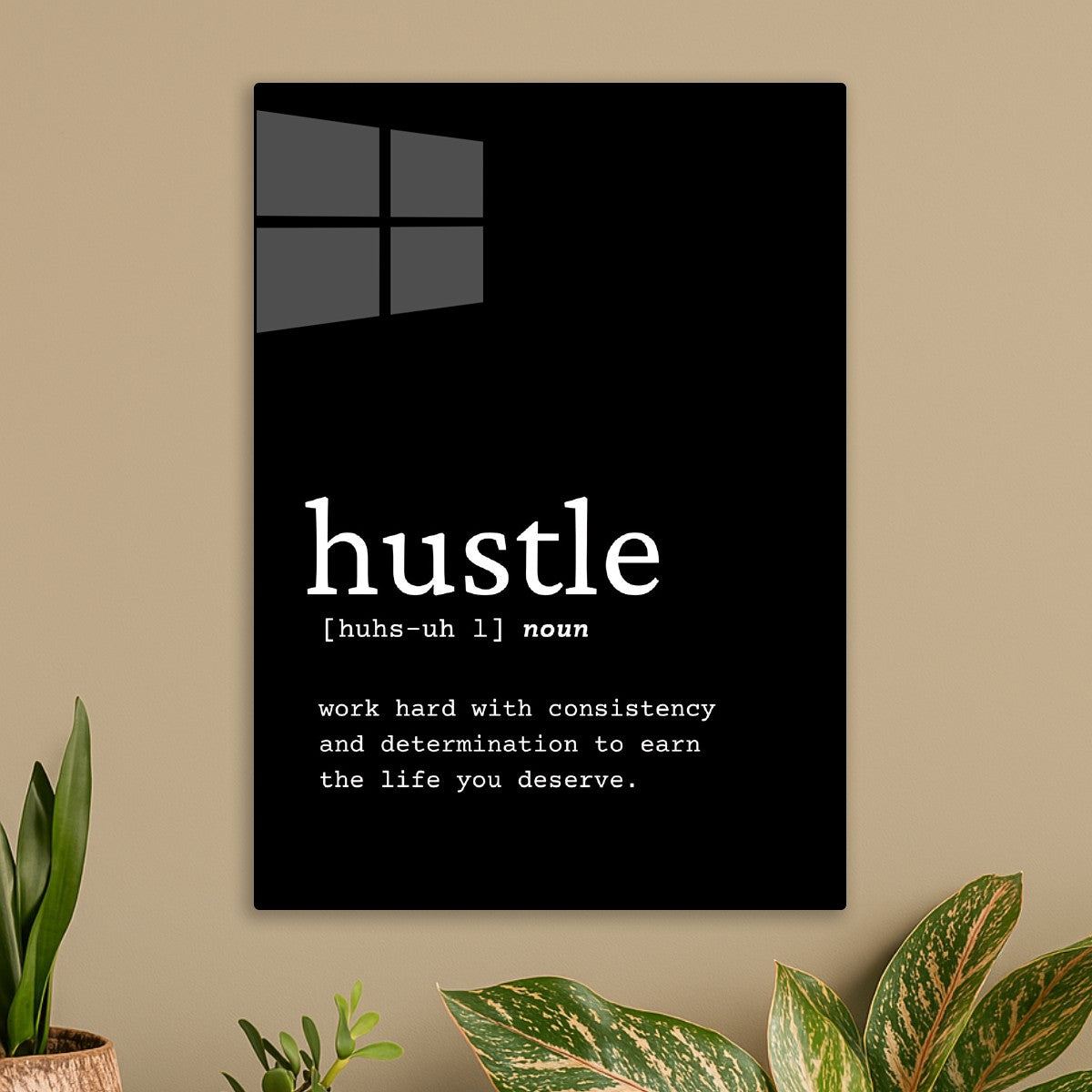 hustle definition black background