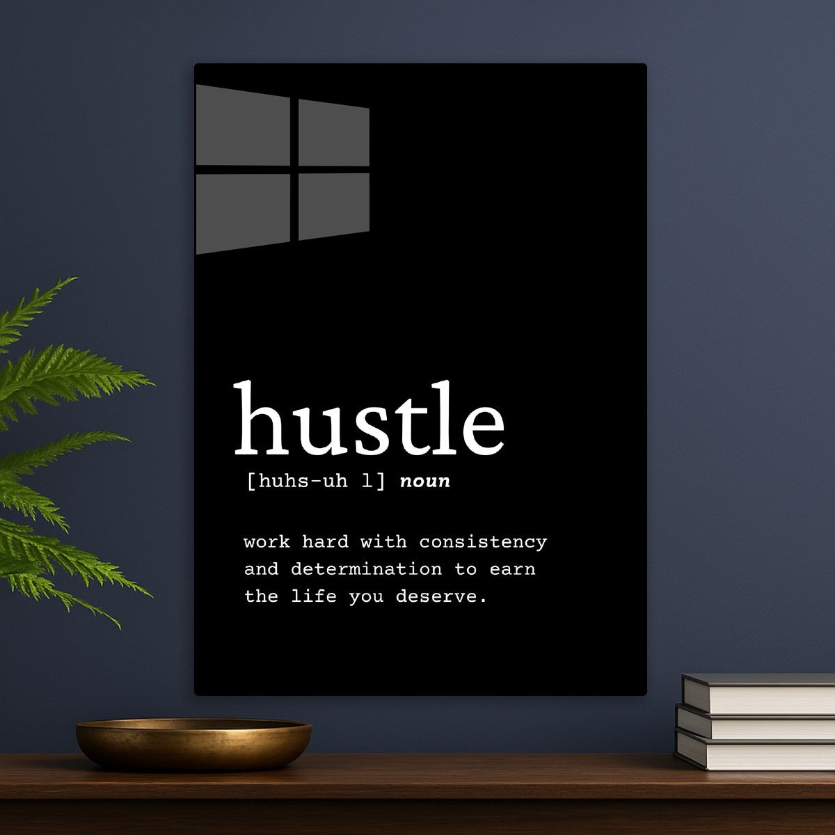 hustle definition black background
