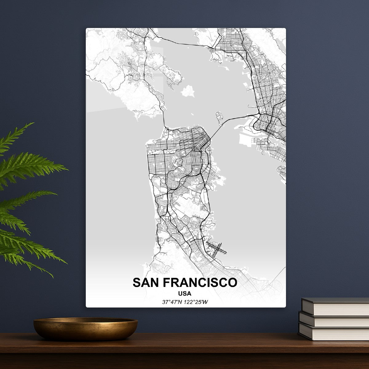 San Francisco Minimalist Map