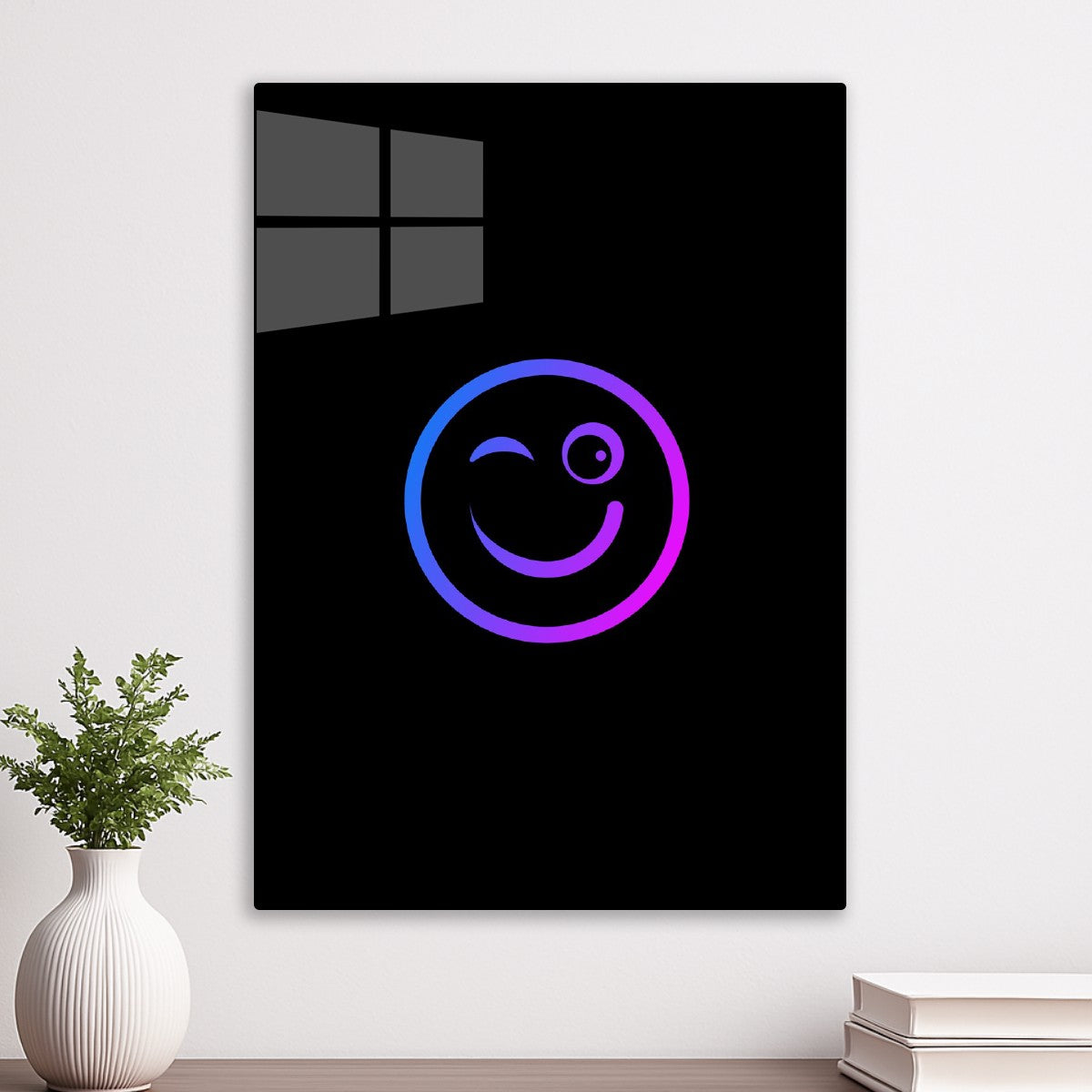 Neon Gradient Winking Smiley
