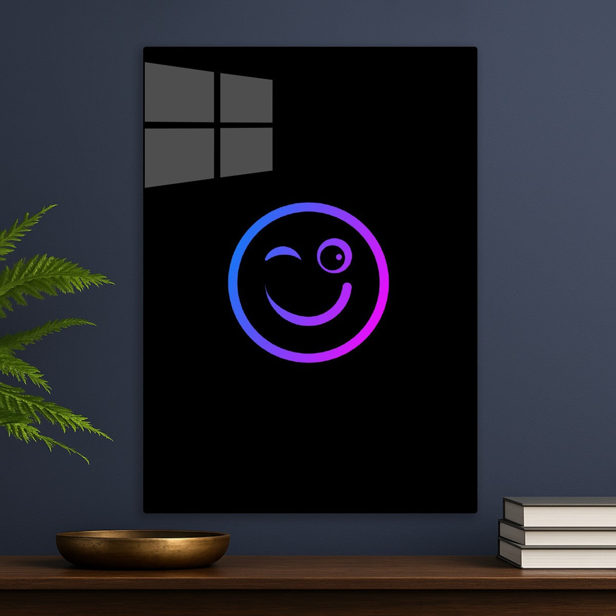 Neon Gradient Winking Smiley