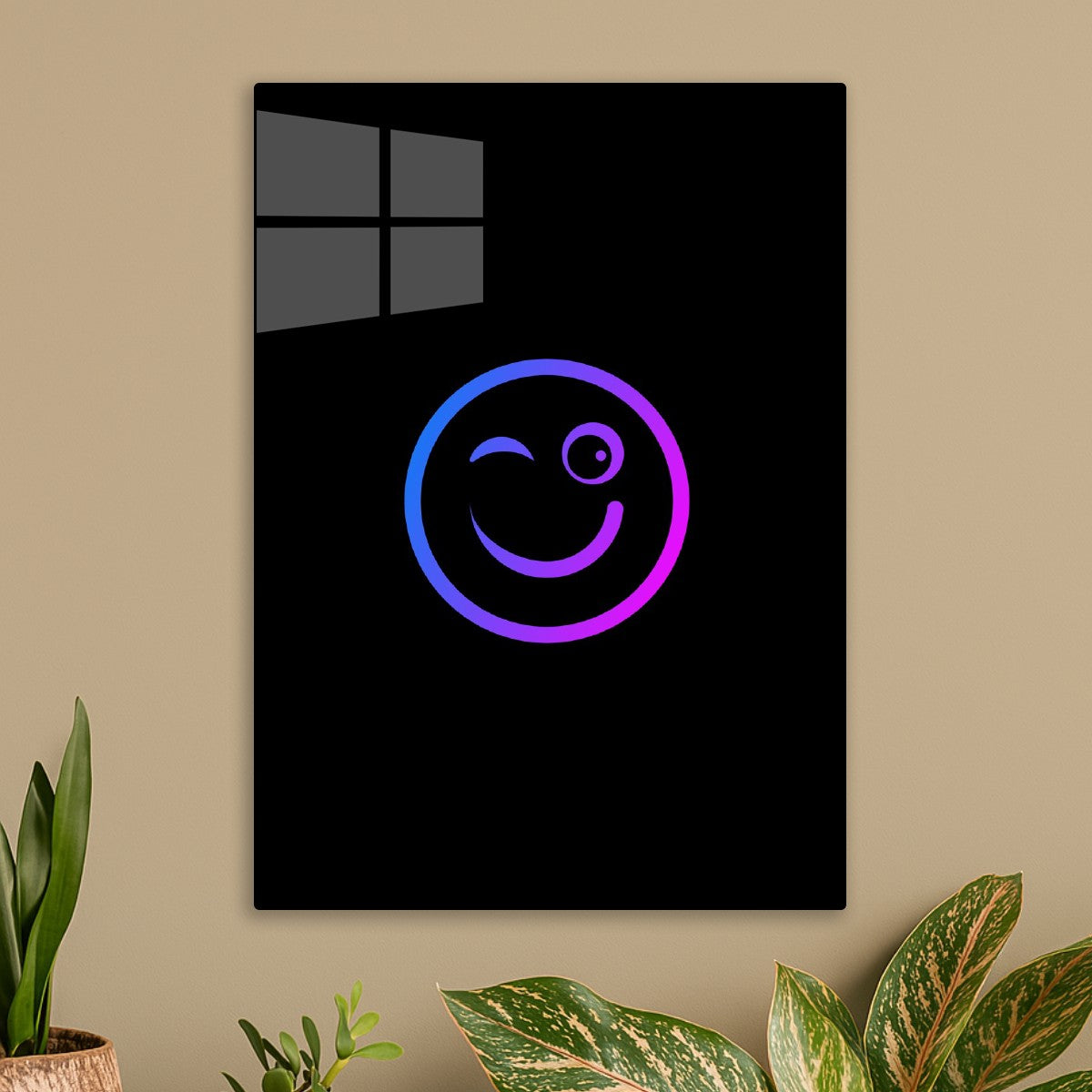 Neon Gradient Winking Smiley