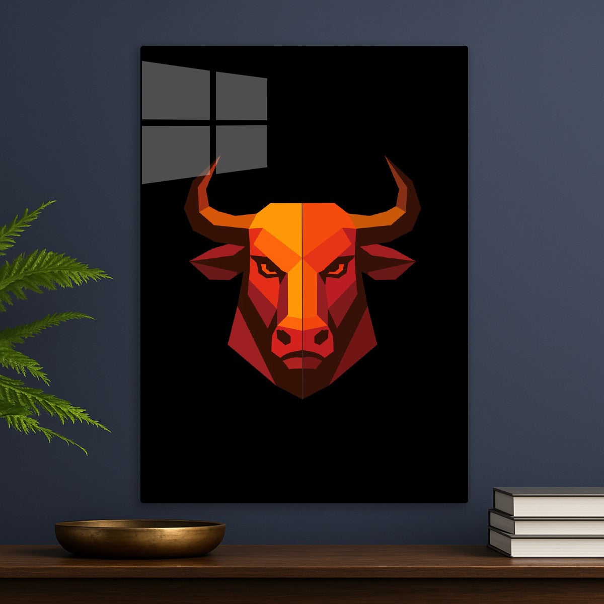 Geometric Buffalo Head Poster 