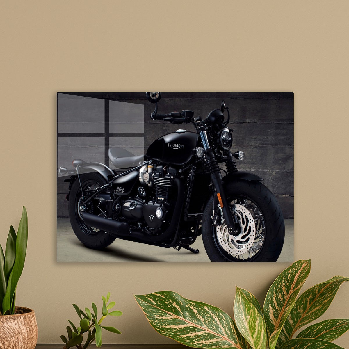 Triumph bonneville bobber blac