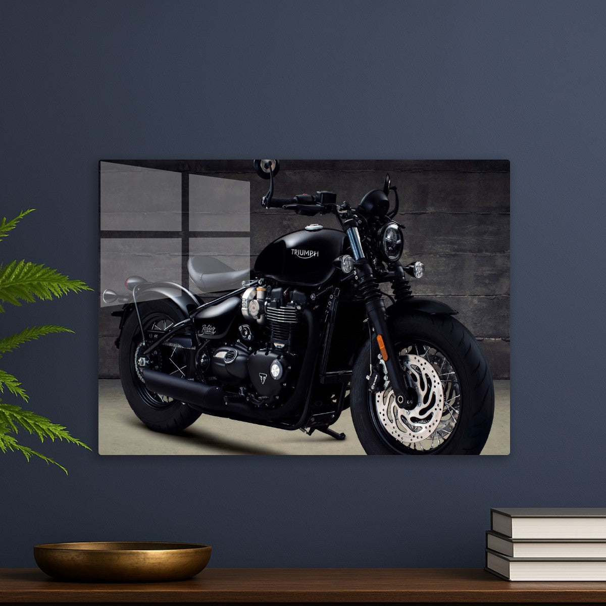 Triumph bonneville bobber blac