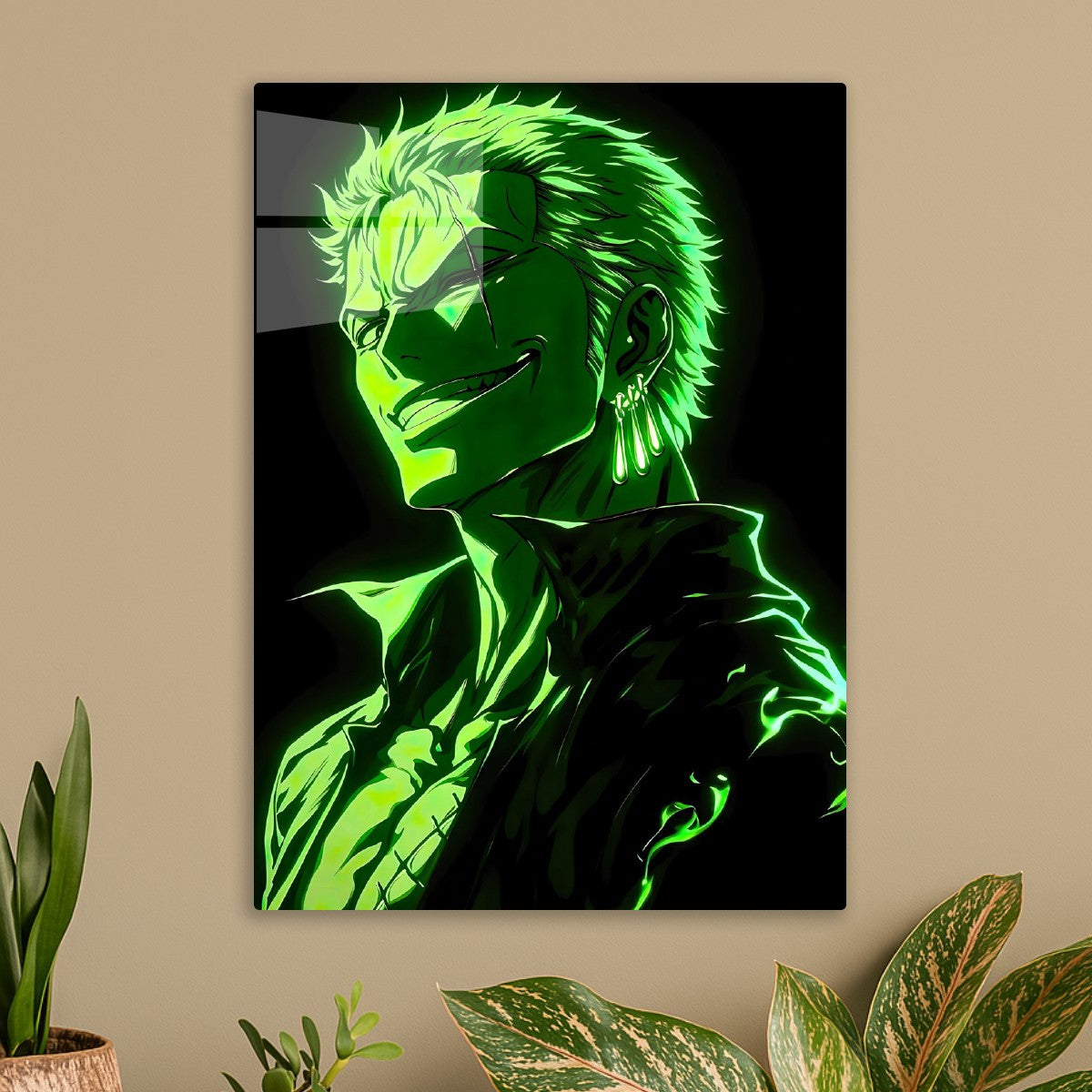 roronoa zoro neon art