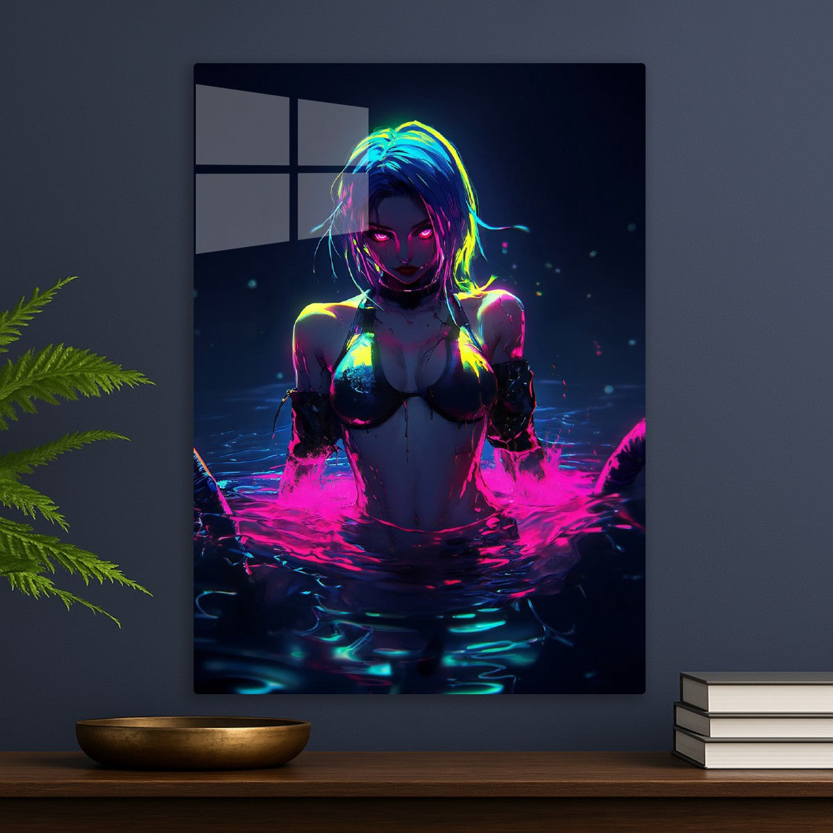 Neon Anime Girl Cyberpunk