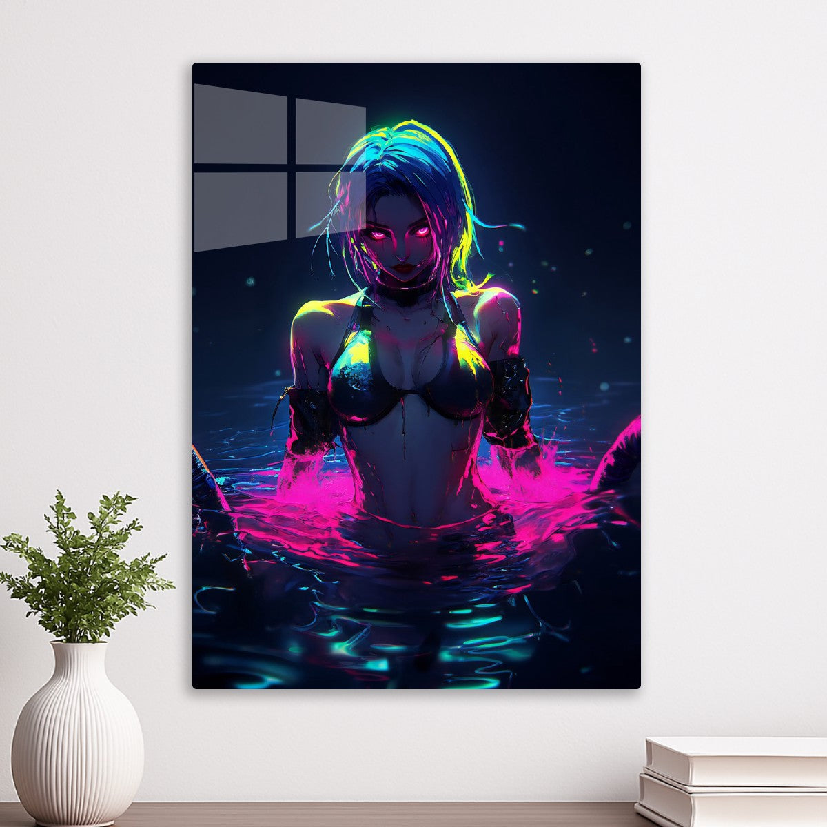 Neon Anime Girl Cyberpunk