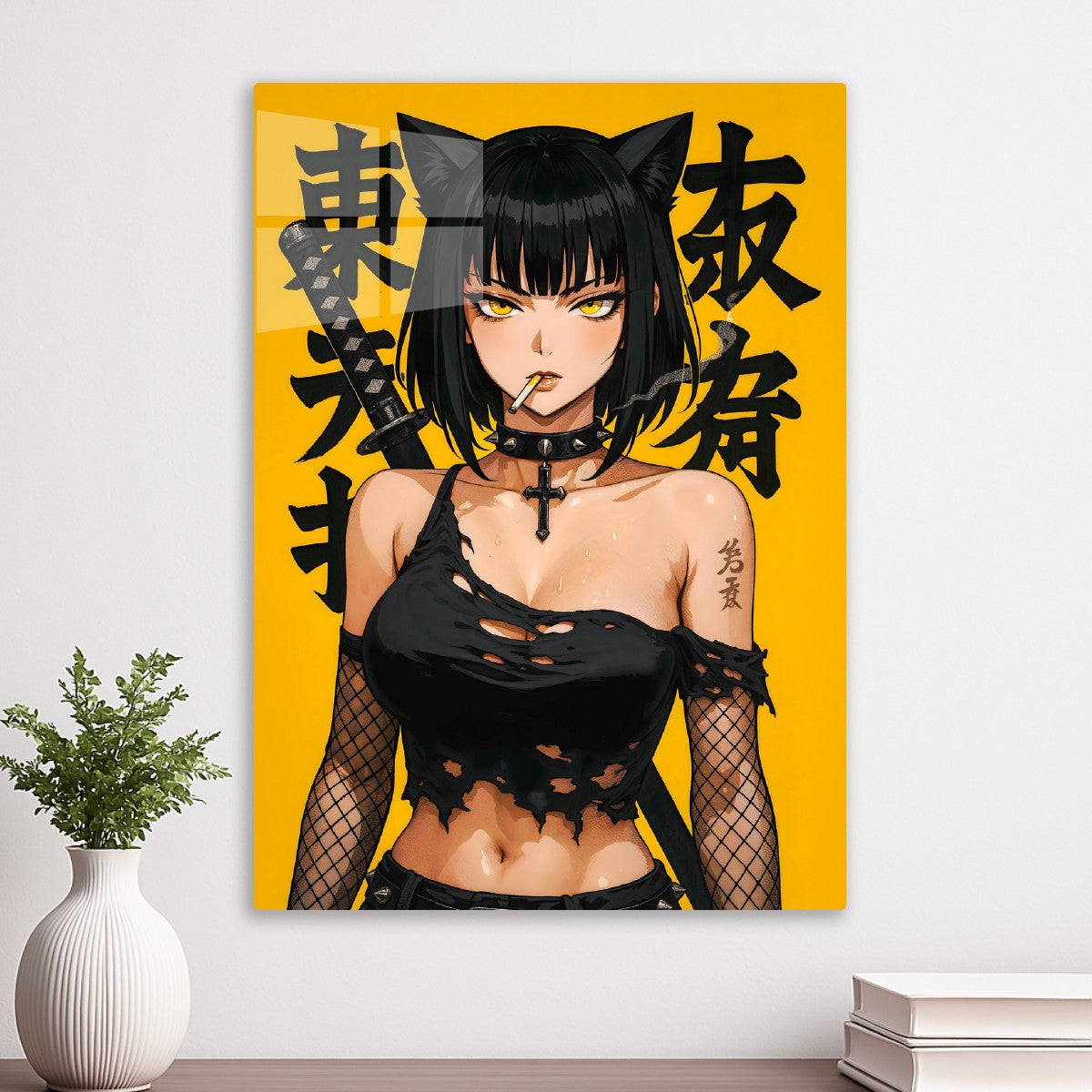 Katana Goth Waifu Girl
