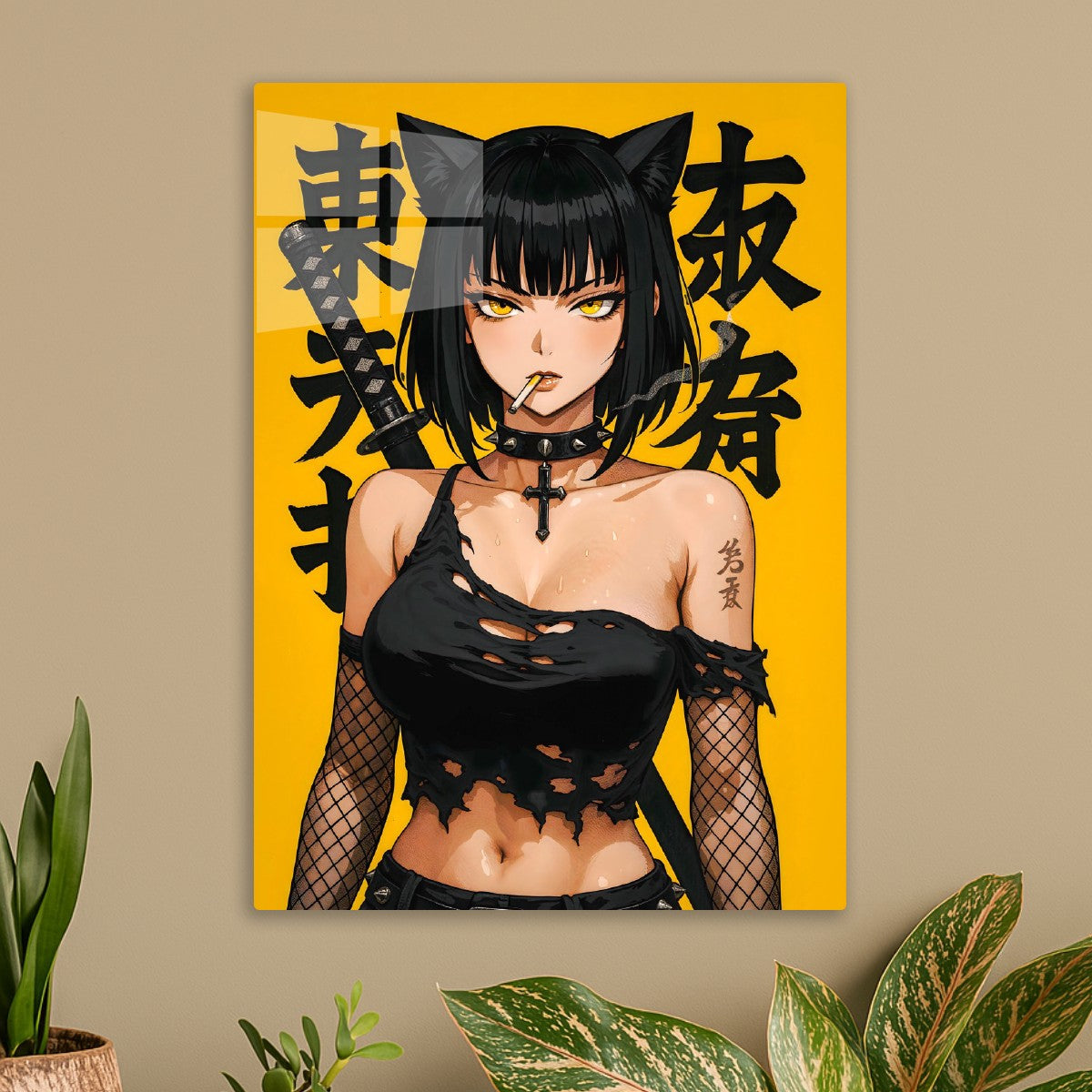 Katana Goth Waifu Girl