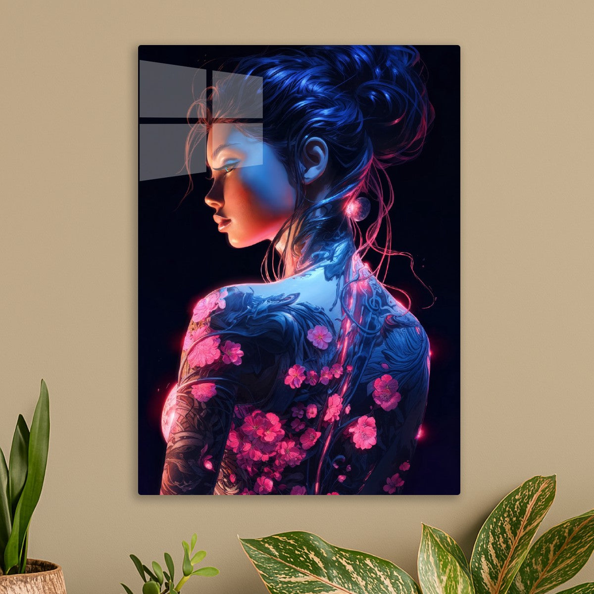 Floral Cyberpunk Girl