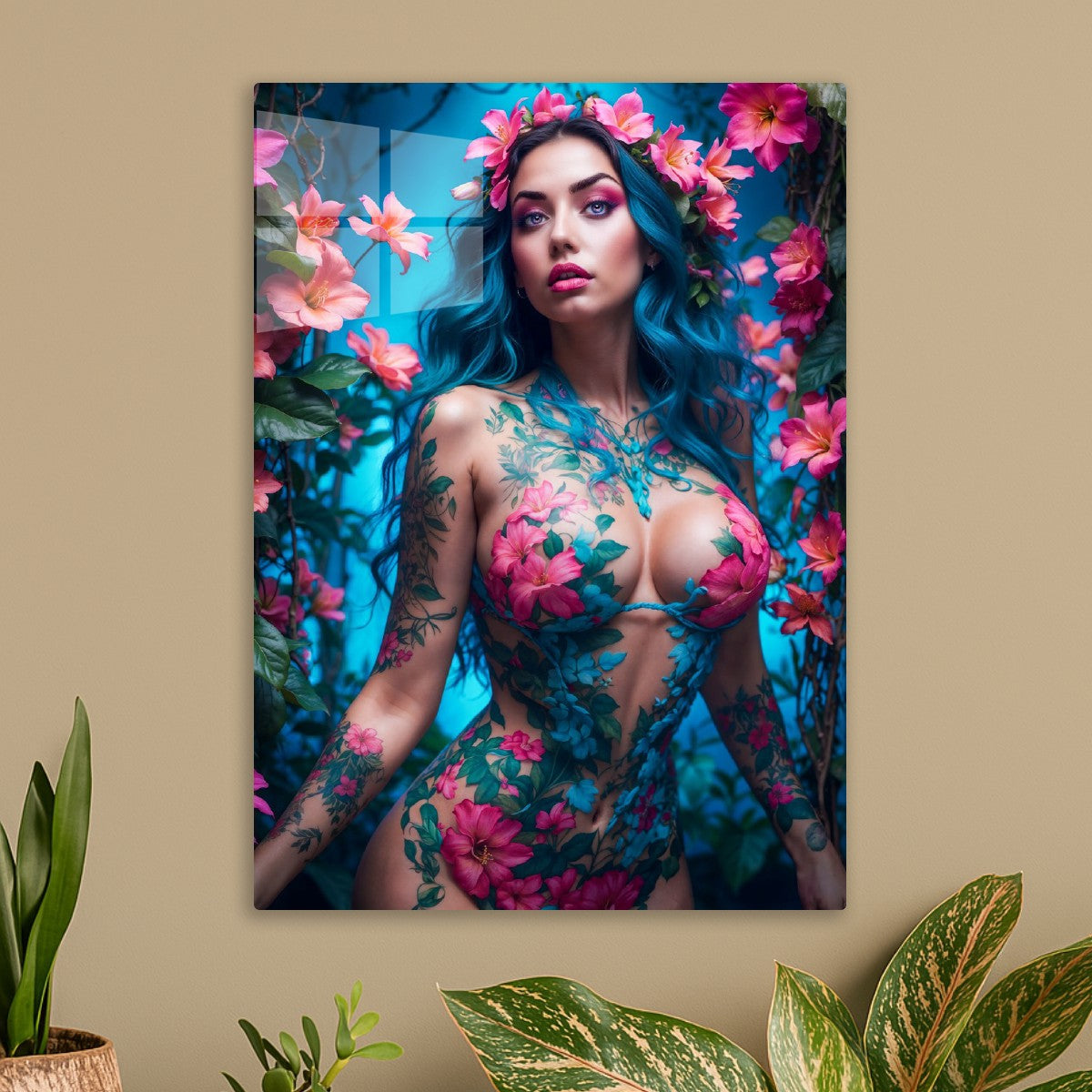 Nude Flower Fashion Girl