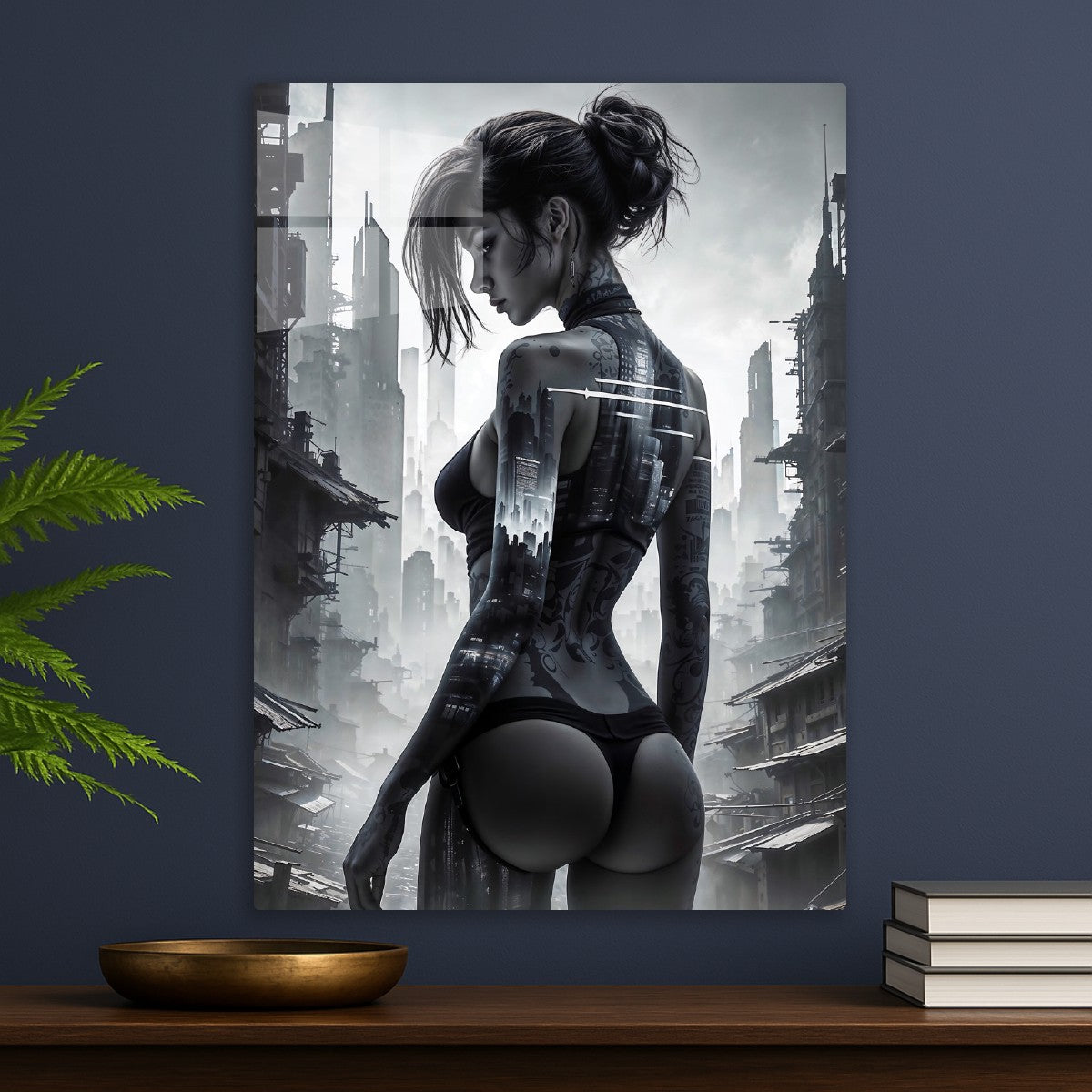 Sexy Cyberpunk City Girl