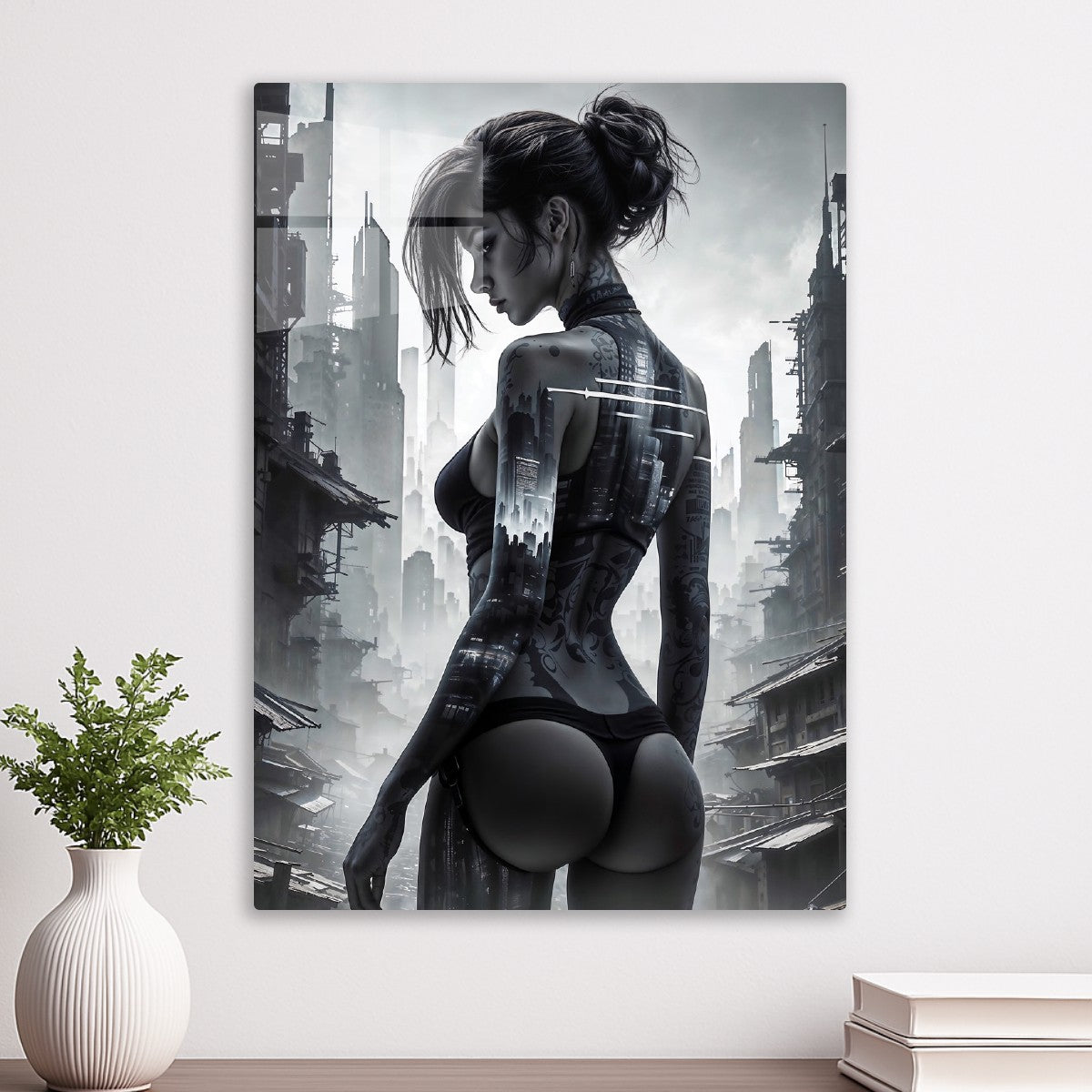 Sexy Cyberpunk City Girl