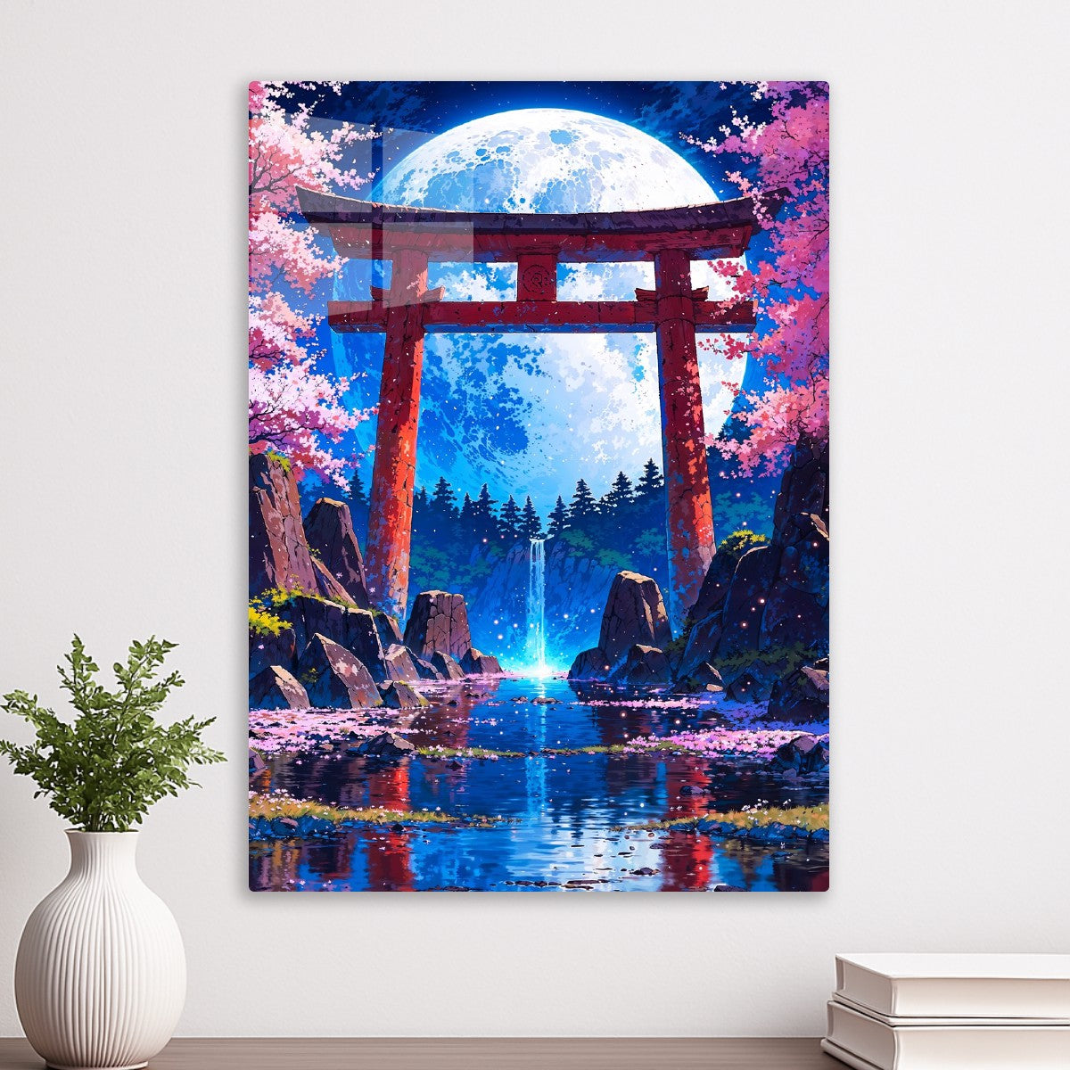 Japanese Torii Waterfall