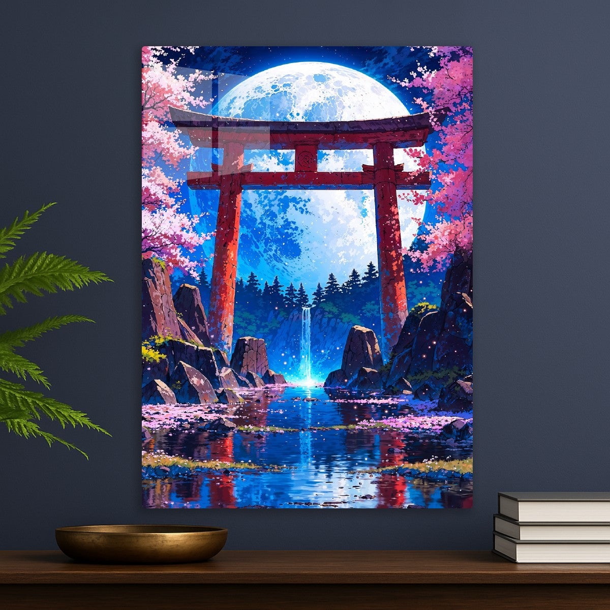 Japanese Torii Waterfall