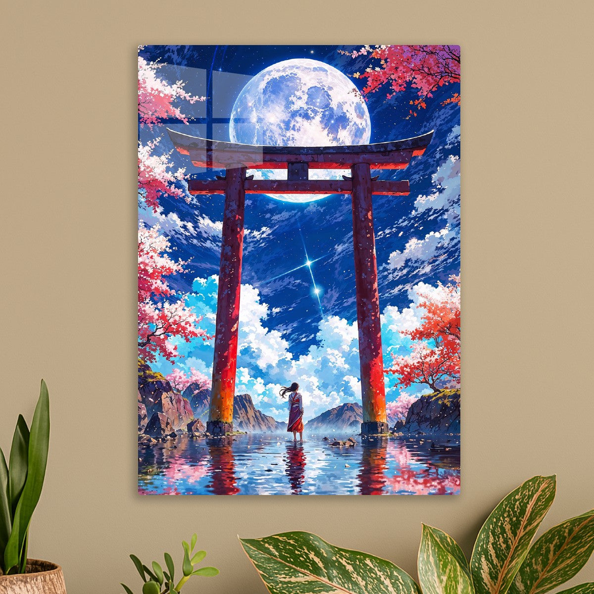 Japanese Moonlit Landscape