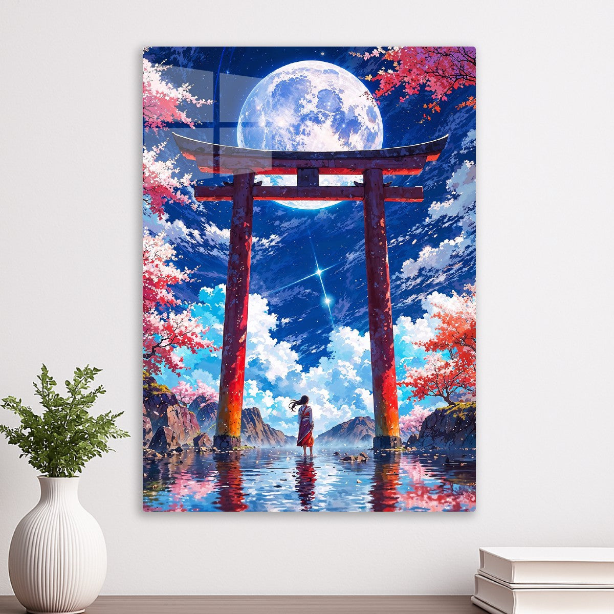 Japanese Moonlit Landscape