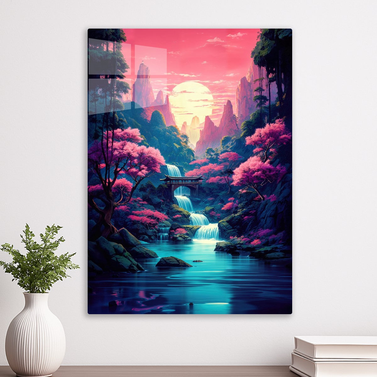 Japan Sunset Water Art