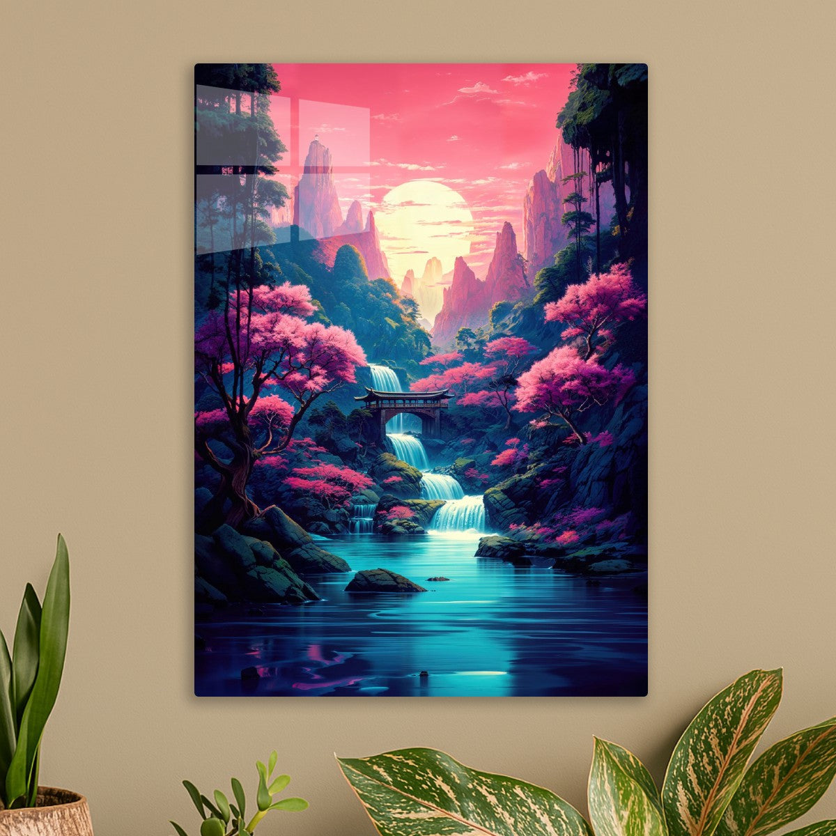 Japan Sunset Water Art