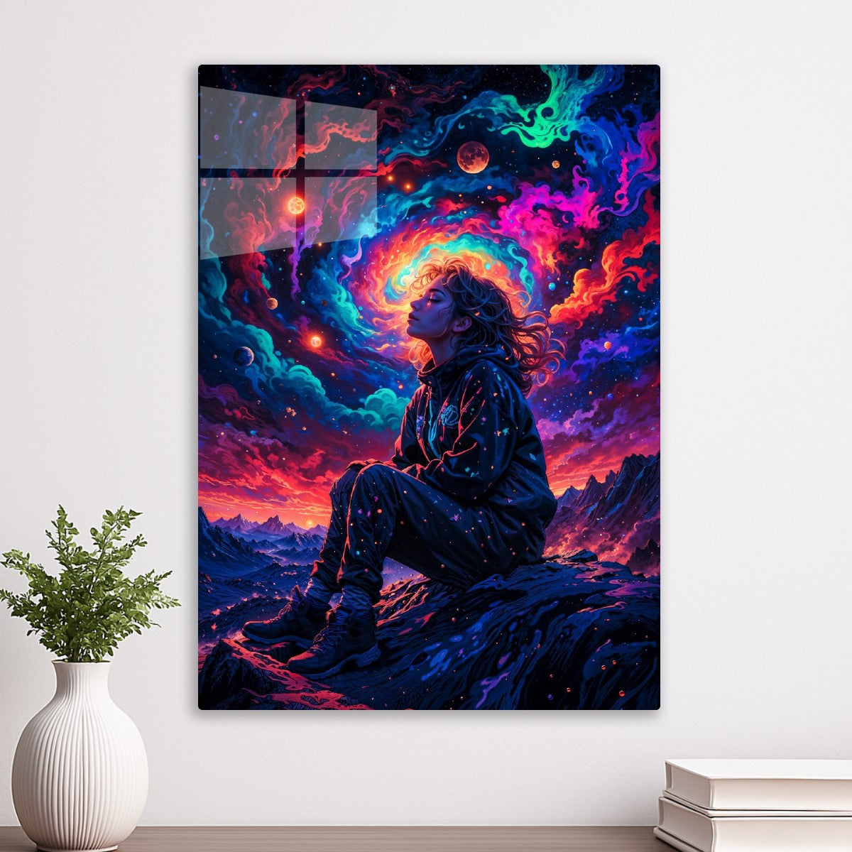 Tripping Neon Space Girl