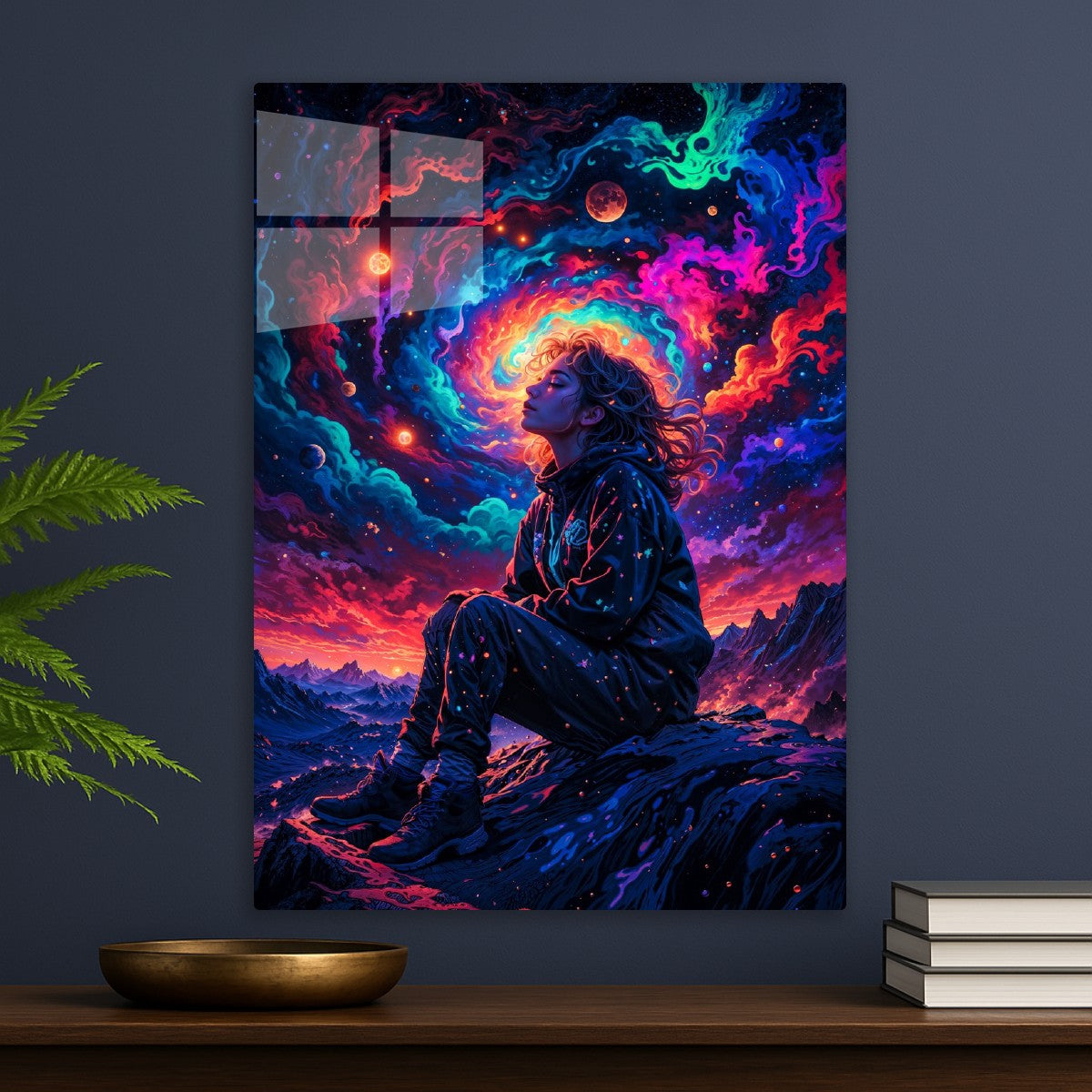 Tripping Neon Space Girl