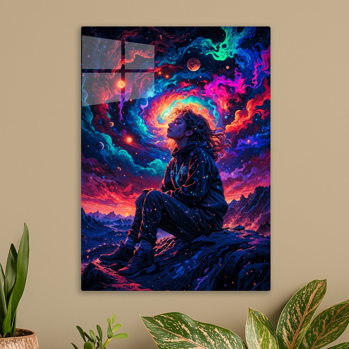 Tripping Neon Space Girl