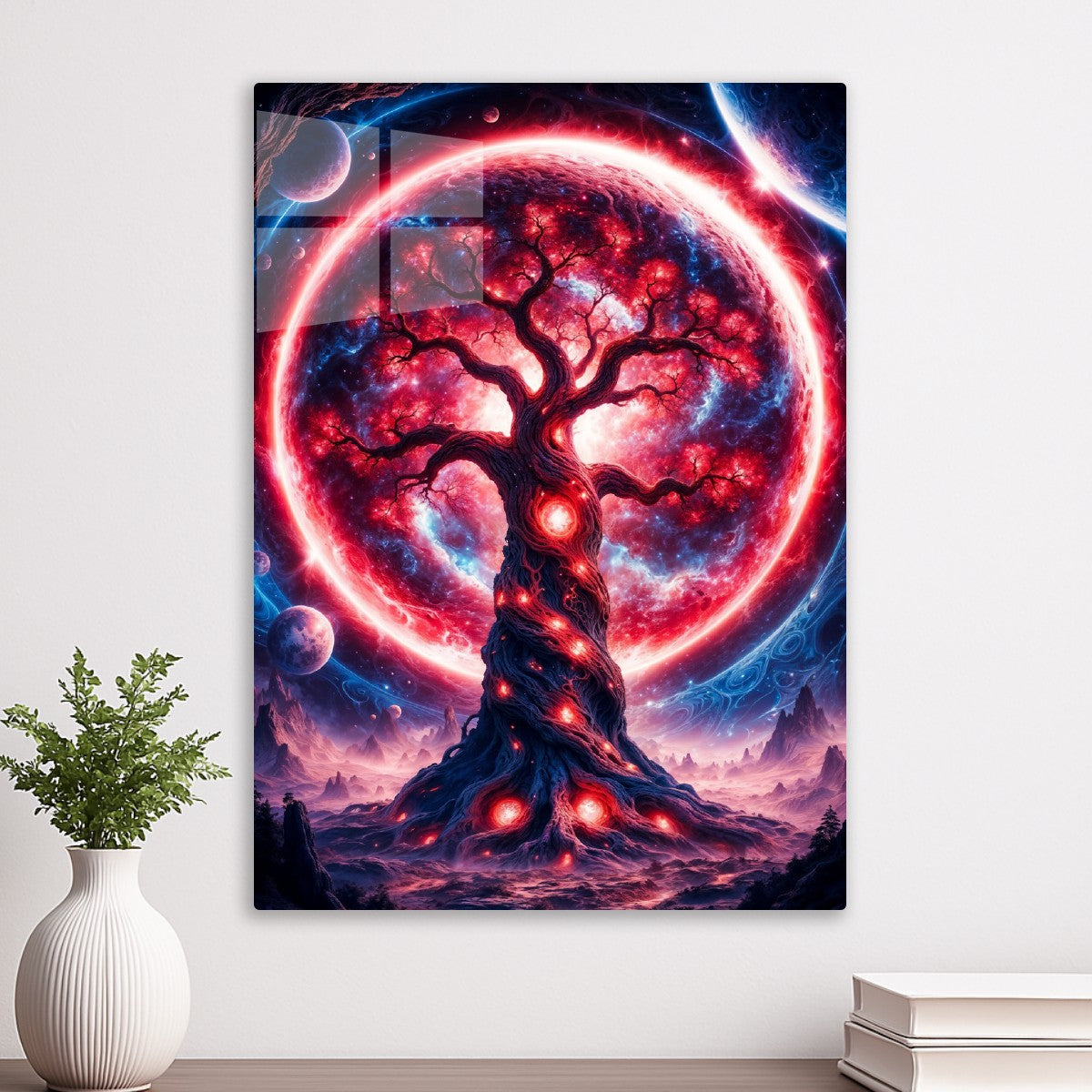 Red Fantasy Space Tree