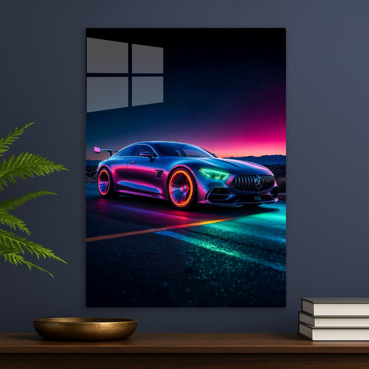 Neon Mercedes AMG Car