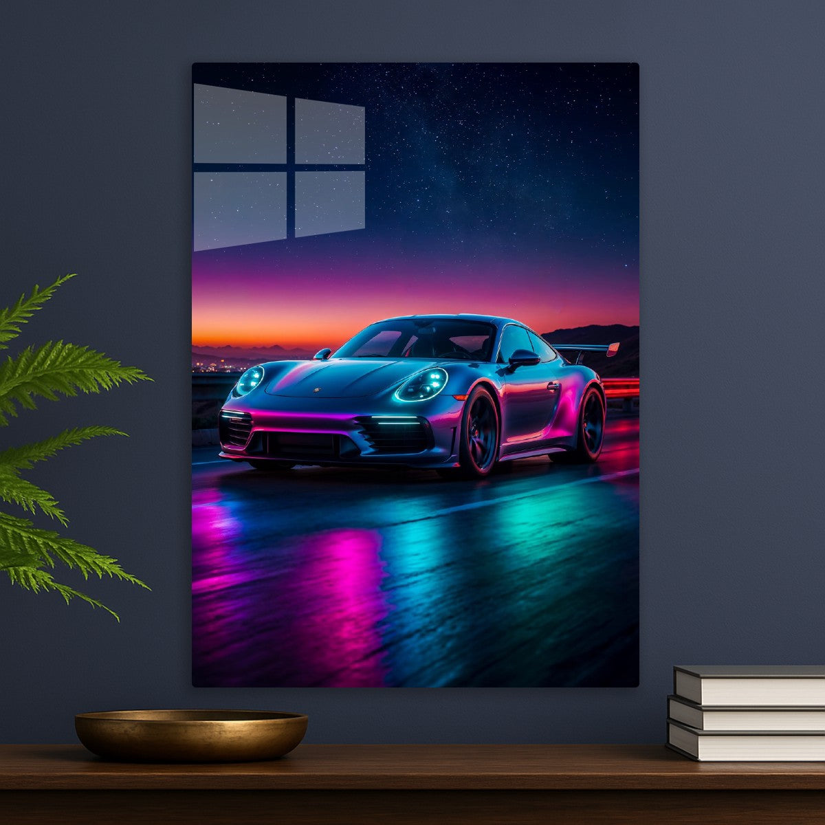 Neon Porsche 911 Car