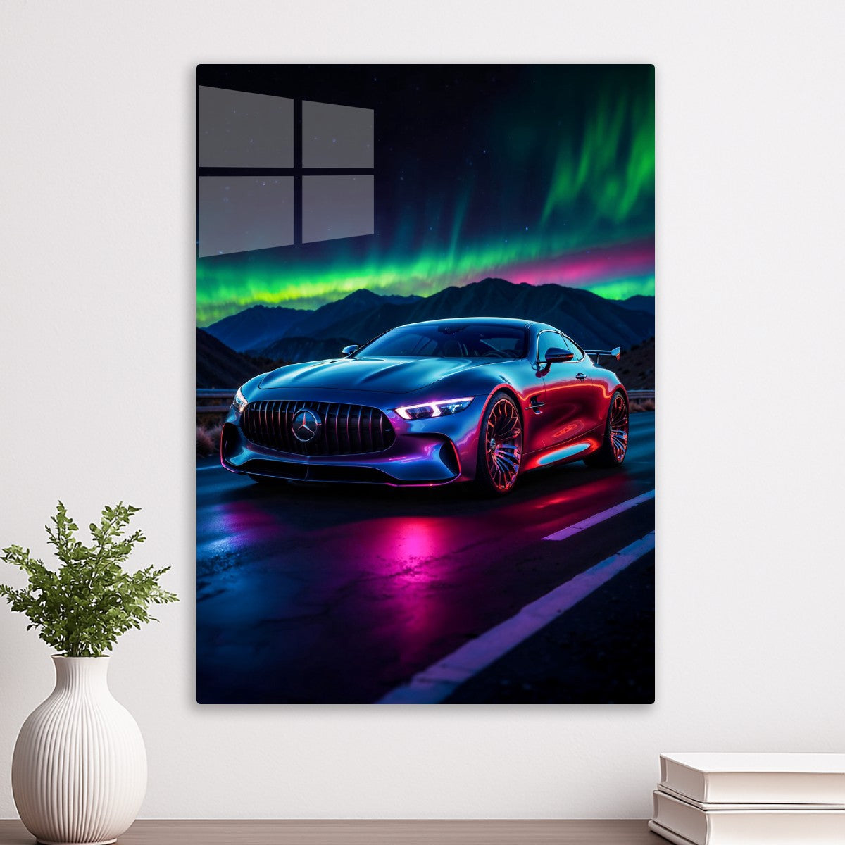 Mercedes Futuristic Car Neon