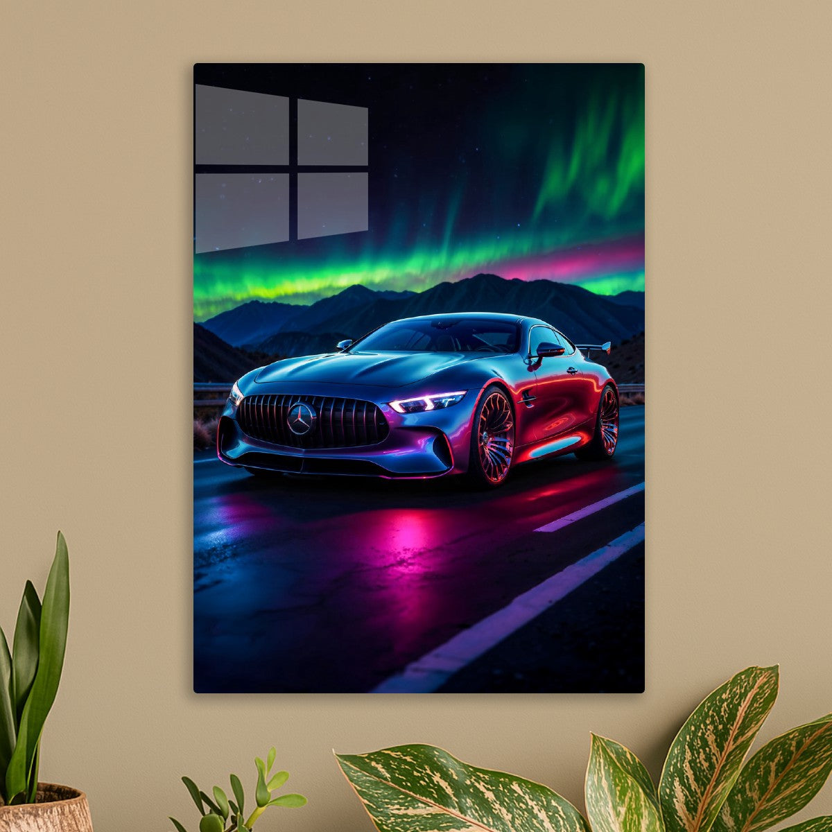 Mercedes Futuristic Car Neon