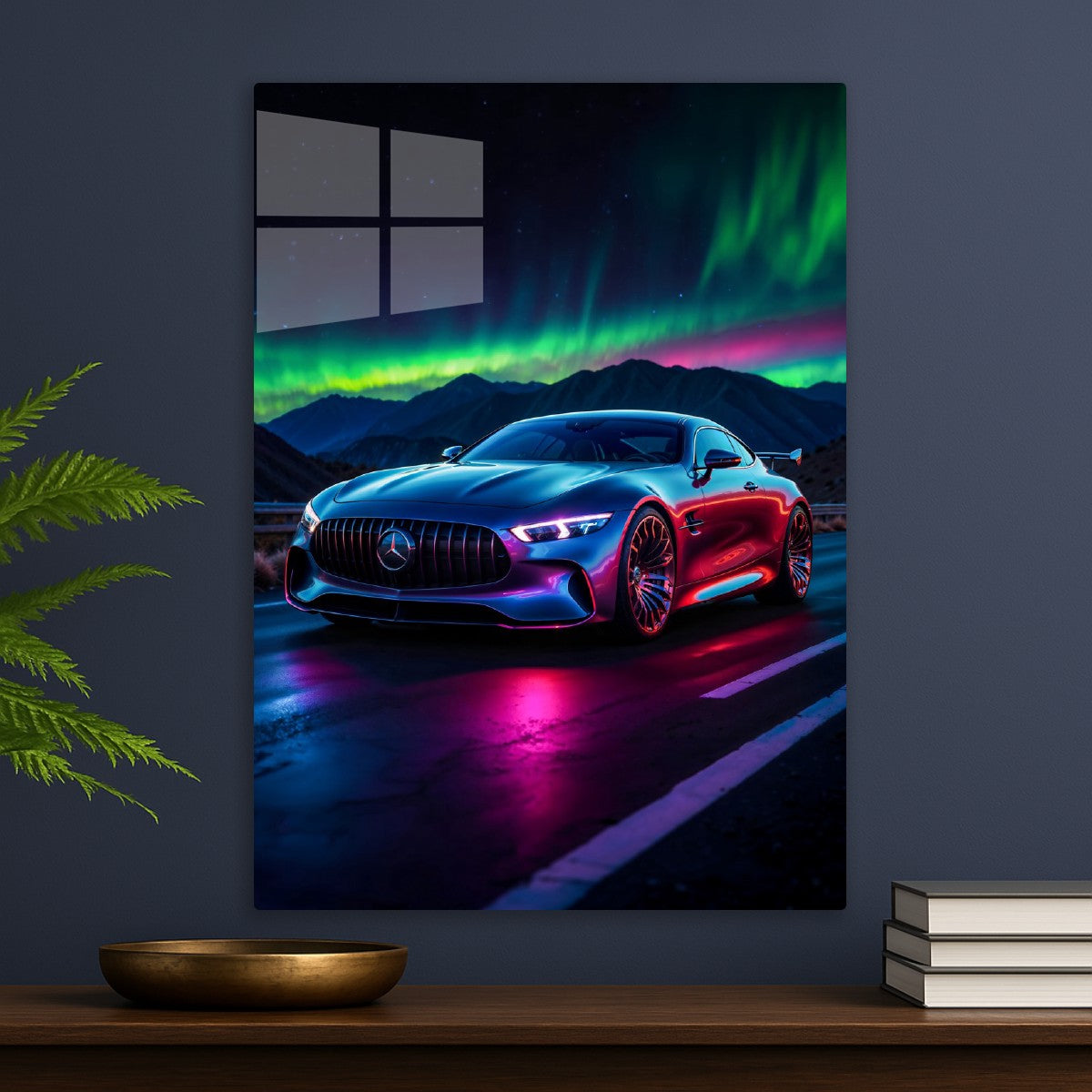 Mercedes Futuristic Car Neon