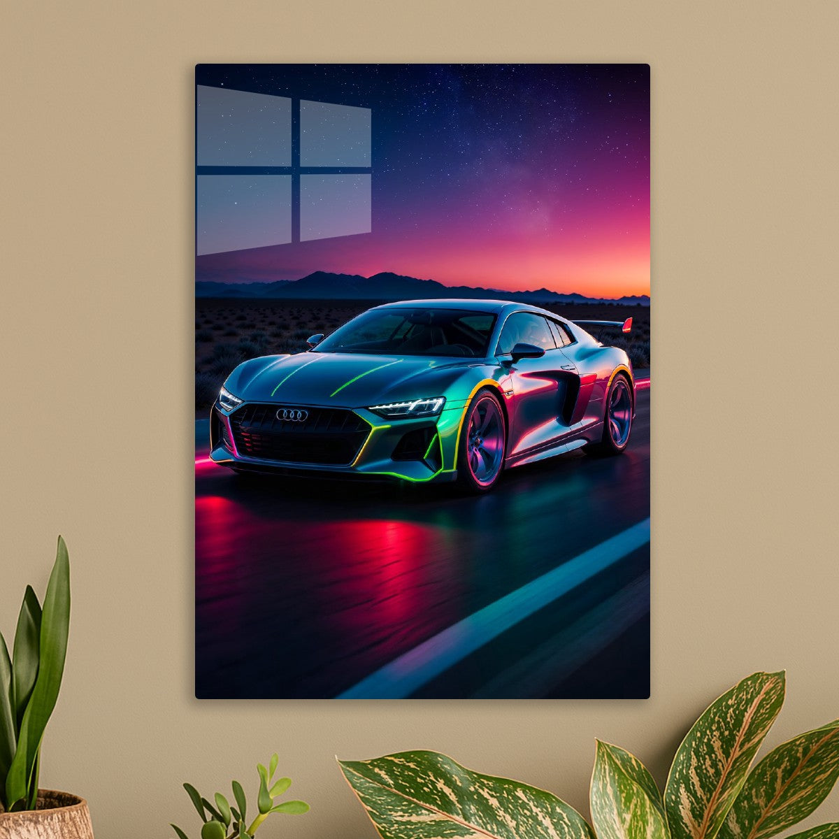Neon Audi Racing Car
