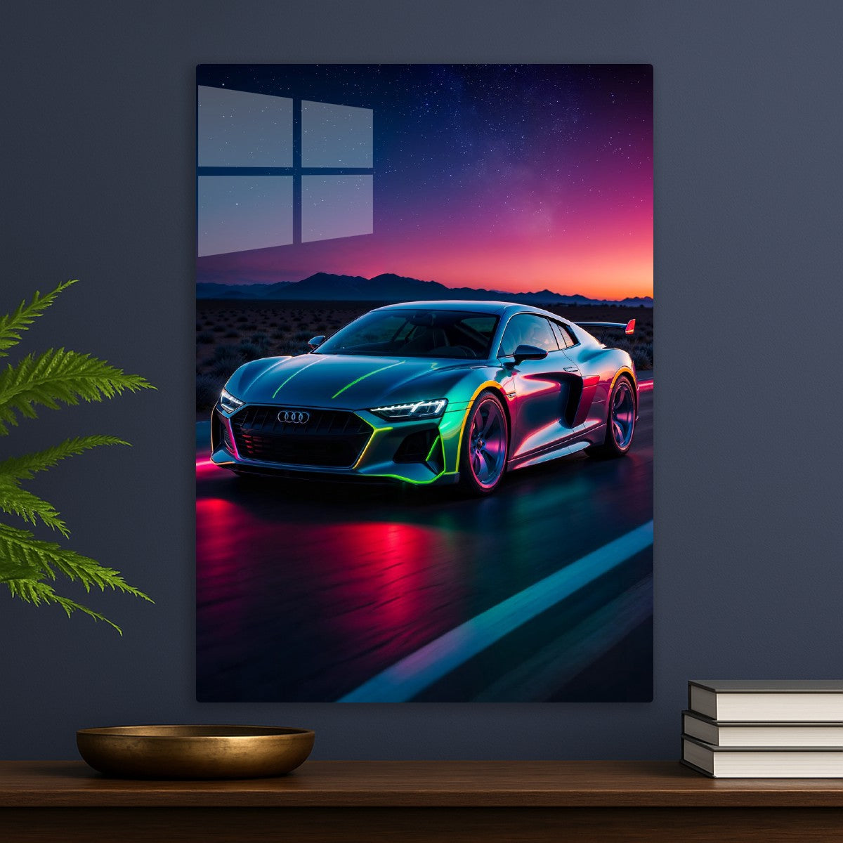 Neon Audi Racing Car