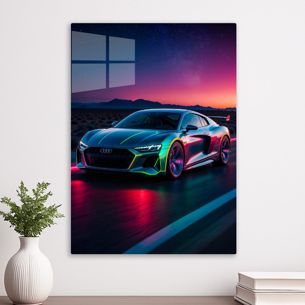 Neon Audi Racing Car