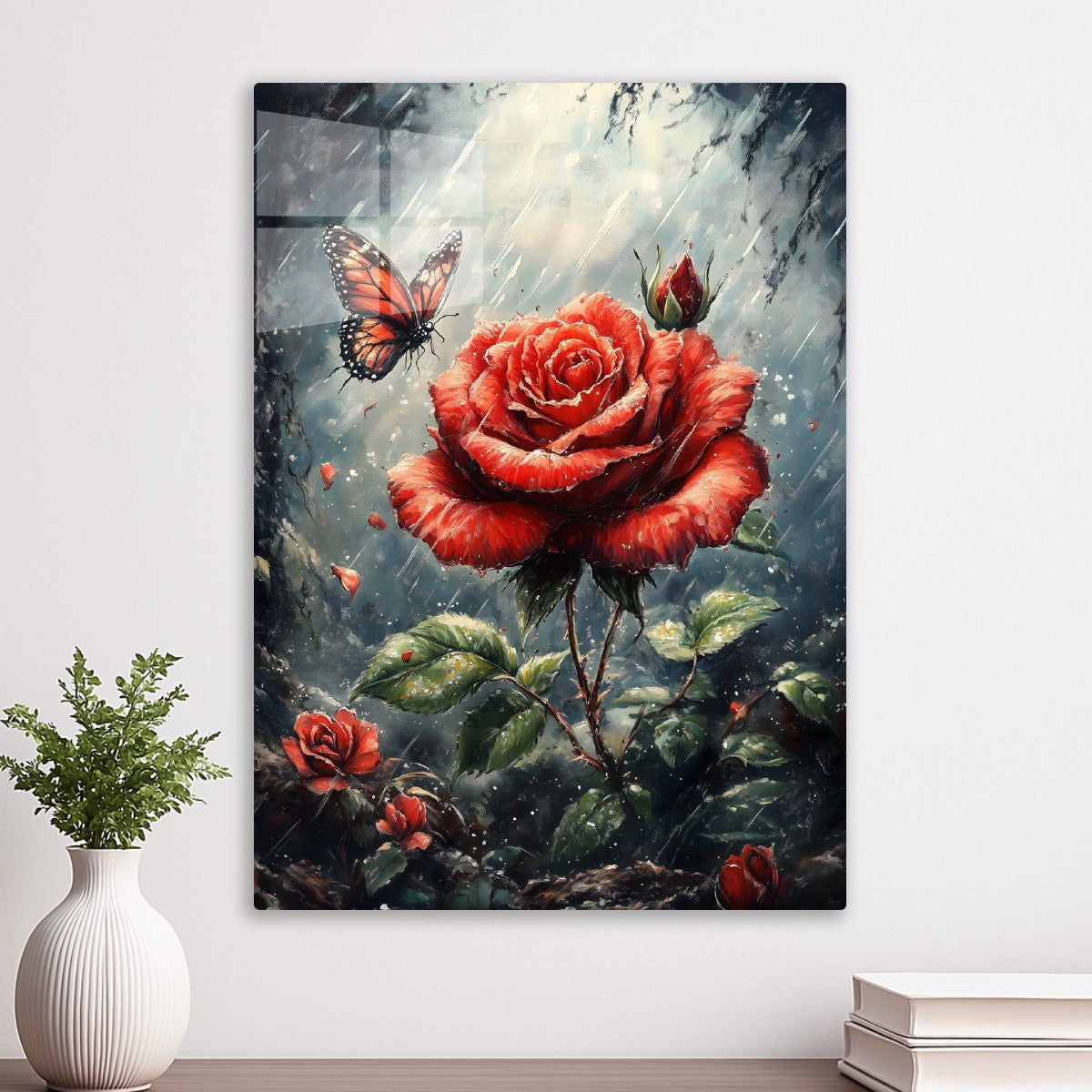 Rose in the Rain